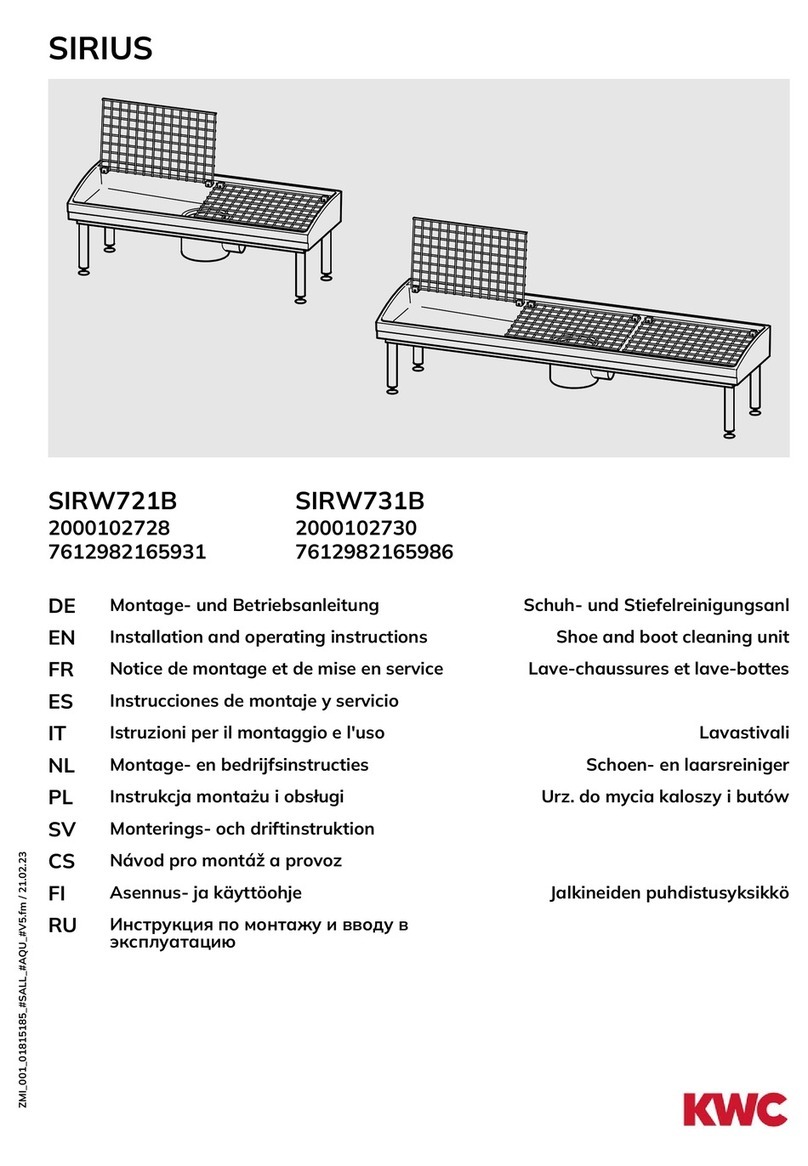 KWC SIRIUS SIRW721B Installation and operating instructions