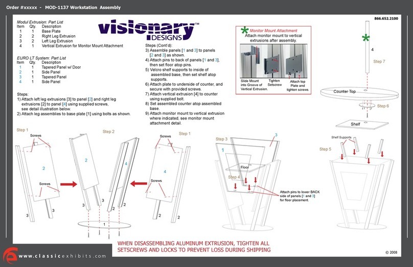 Classic Exhibits visionary DESIGNS MOD-1137 Assembly Classic Exhibits visionary DESIGNS MOD-1137 Assembly