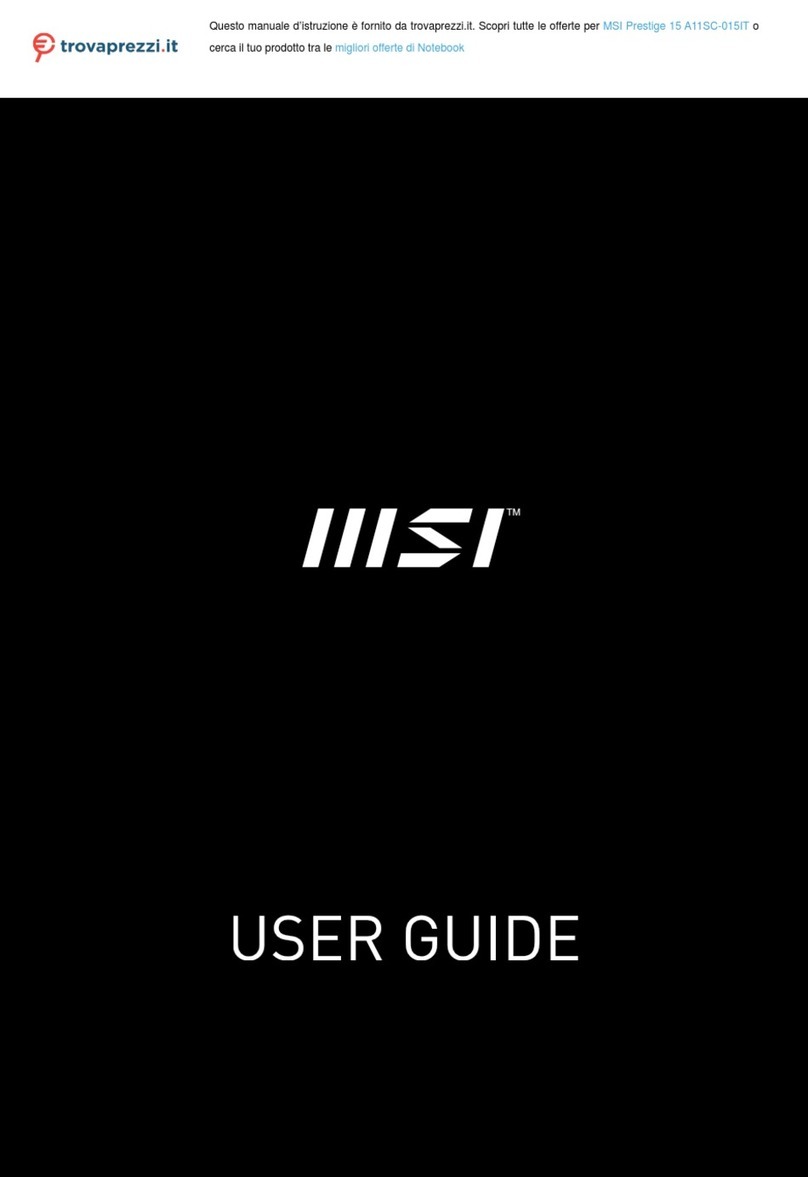 MSI Prestige 15 User manual