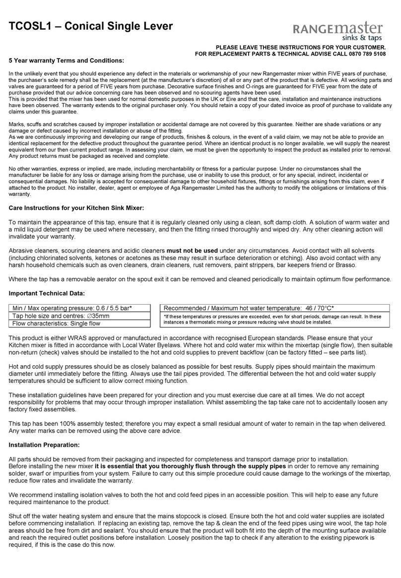 Range Master TCOSL1 instructions