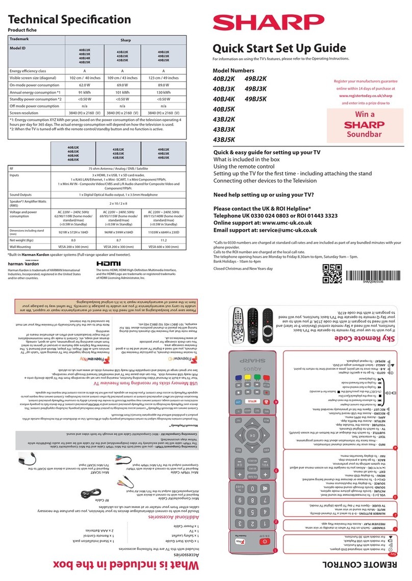Sharp 49BJ2K Technical manual