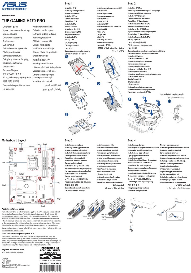 Asus TUF GAMING H470-PRO User manual