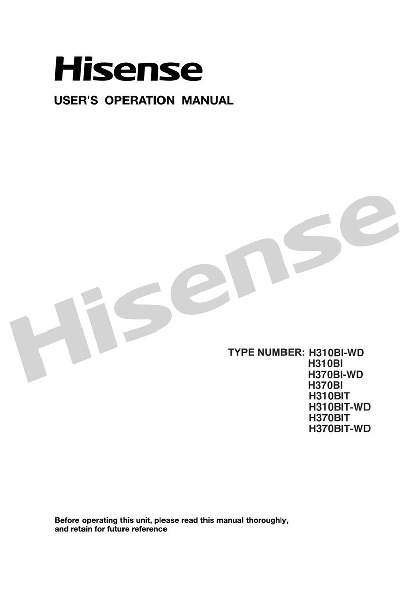 Hisense H310BIT Mounting instructions