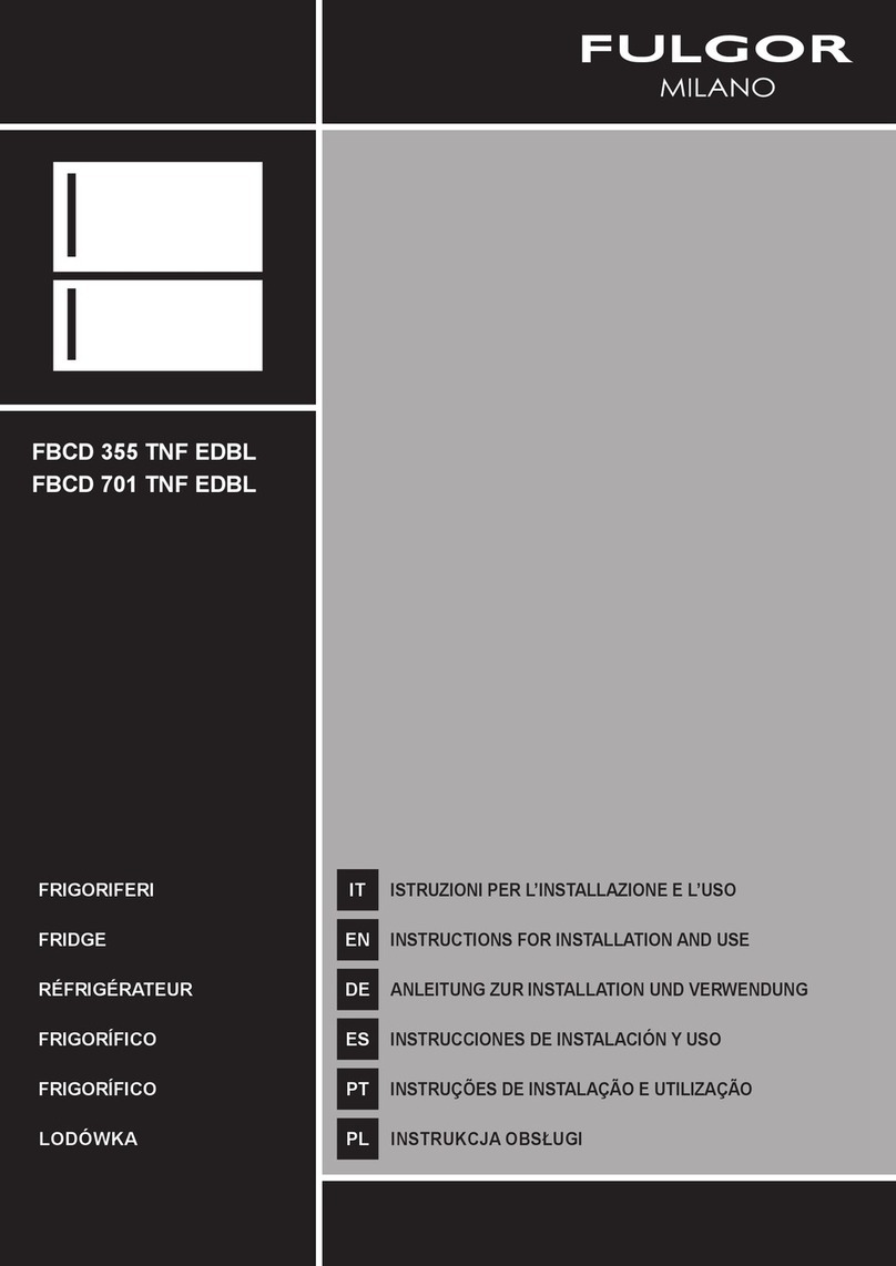Fulgor Milano FBCD 701 TNF EDBL Instructions for installation and use