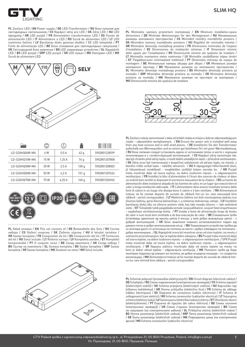 GTV SLIM HQ LD-SZAHQ06W-MA manual