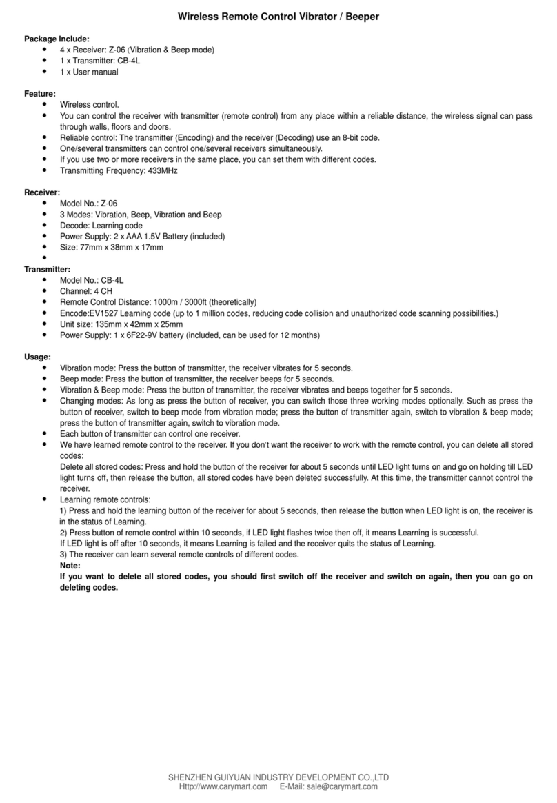 CaryMart CB-4L User manual