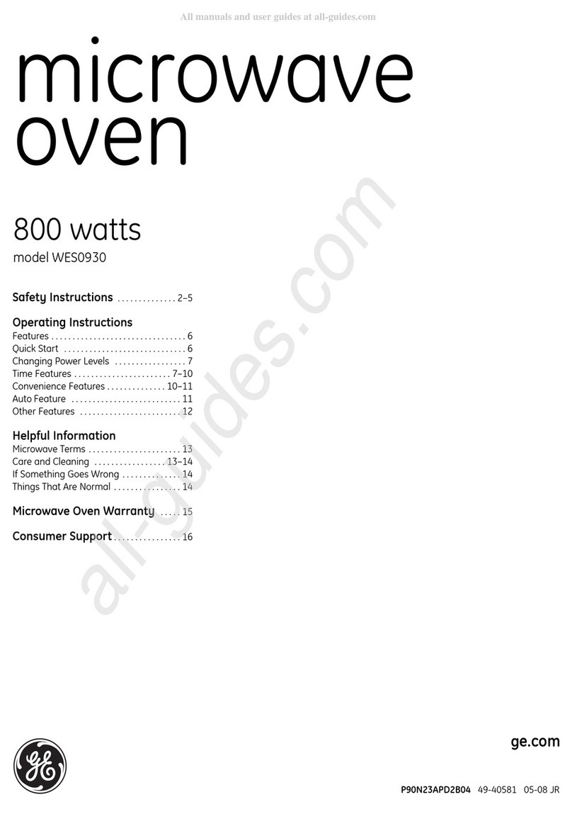 GE WES0930 User manual
