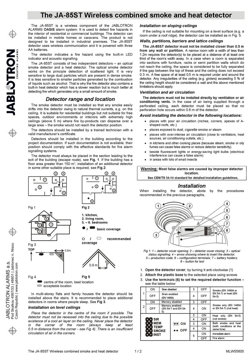 jablotron JA-85ST User manual