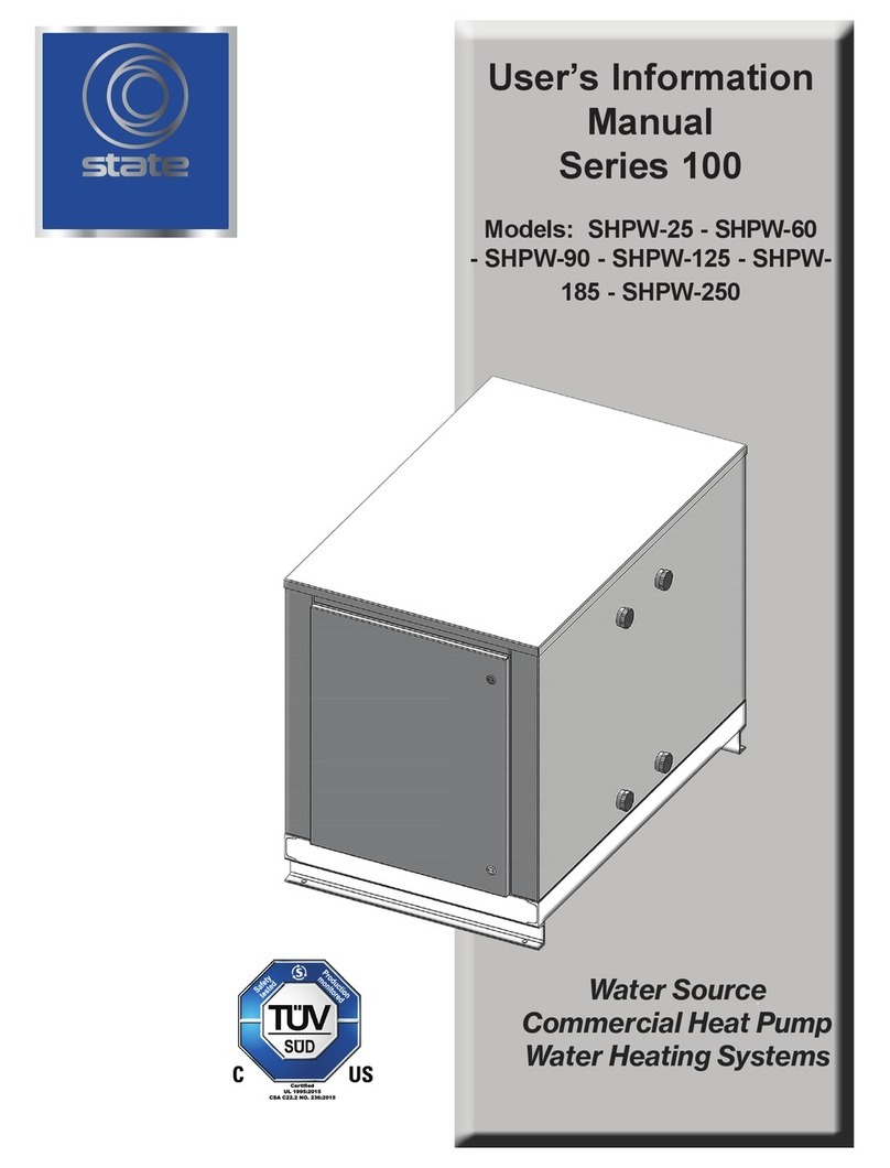 State Water Heaters SHPW-25 User's information manual