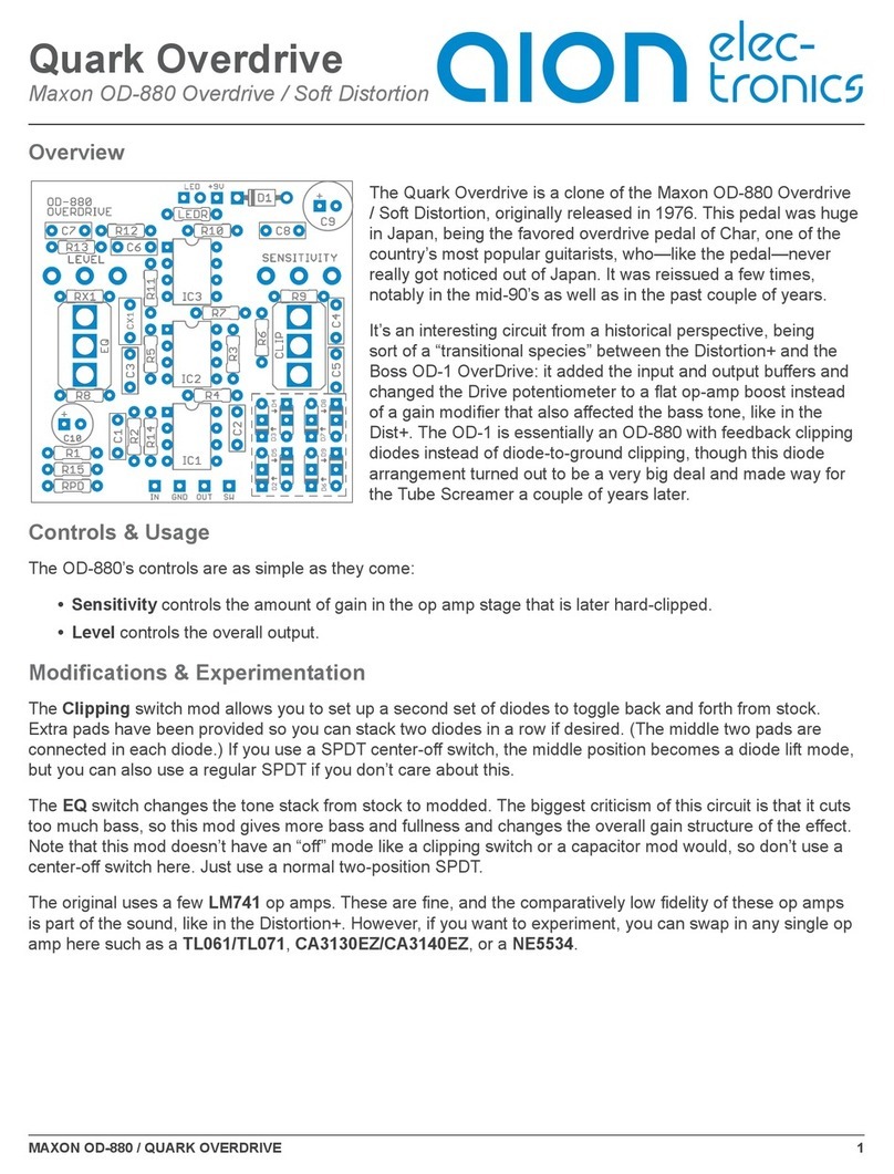 Aion Electronics Quark Maxon OD-880 User manual