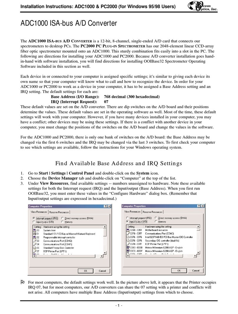 Ocean Optics ADC1000 User manual