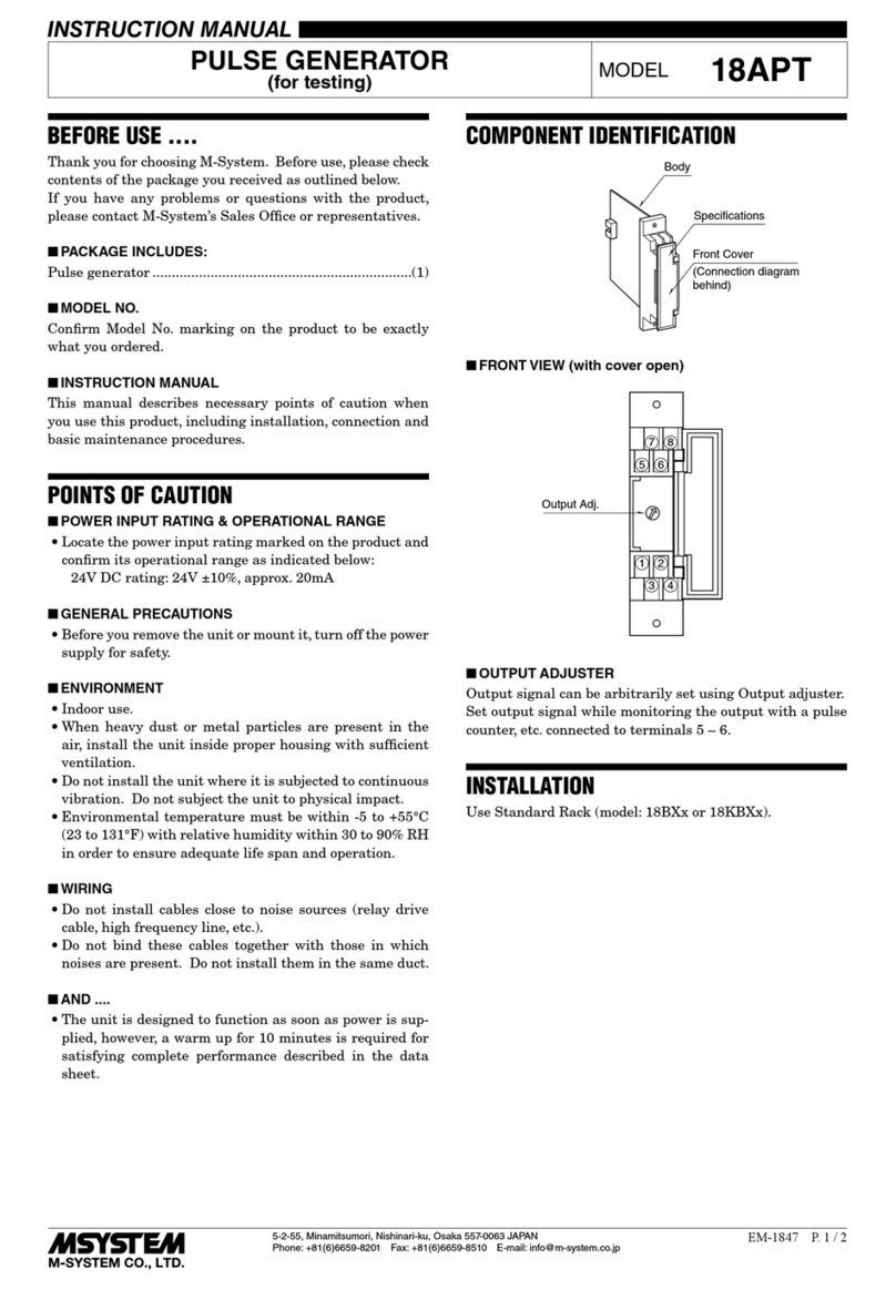 M-system 18APT instruction manual