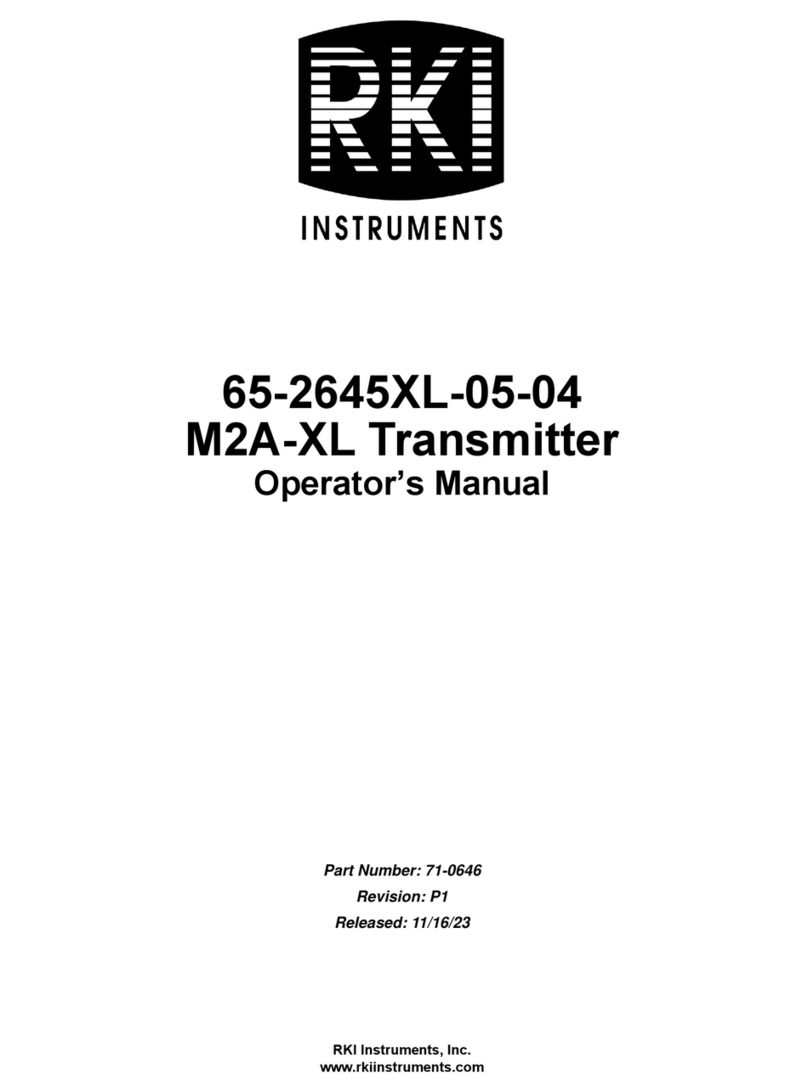 RKI Instruments 65-2645XL-05-04 Operator's manual