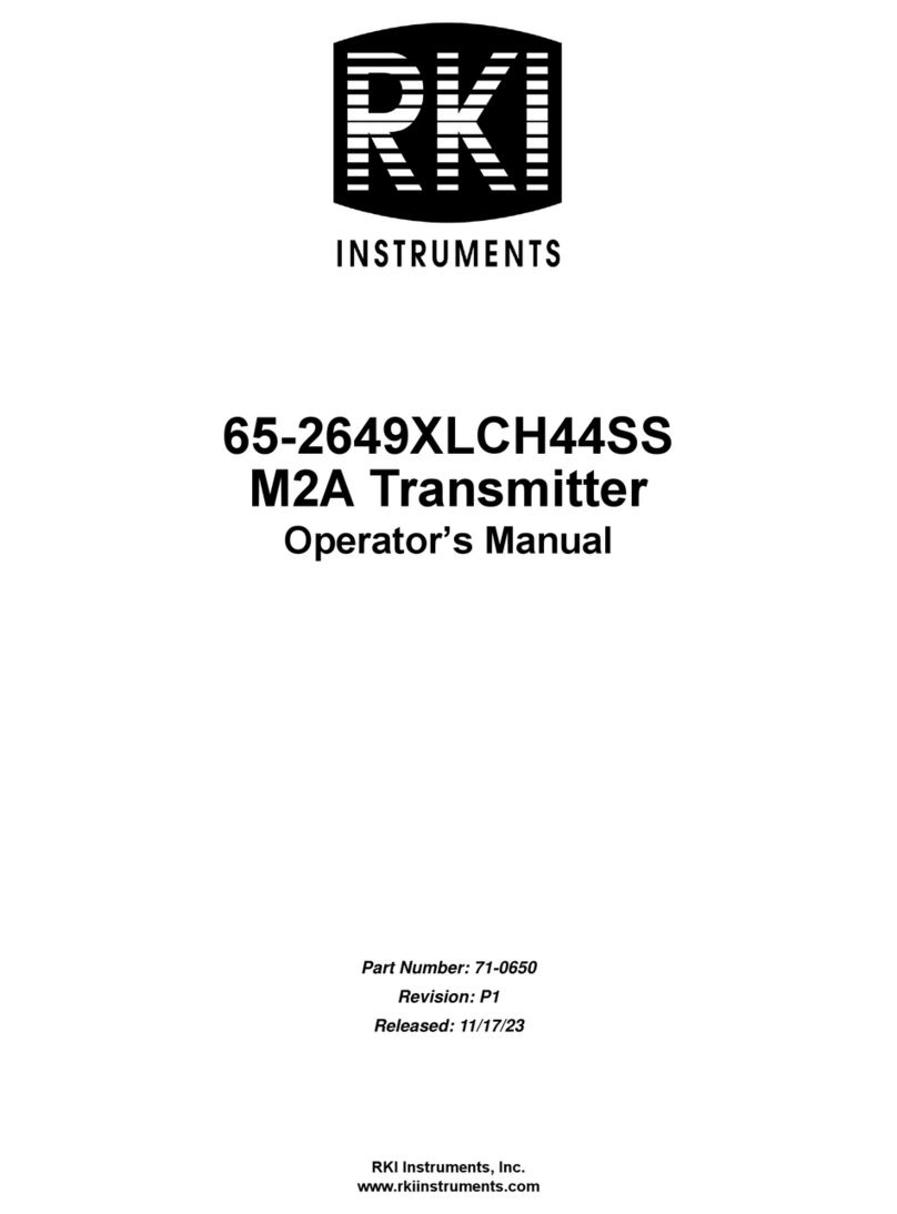 RKI Instruments 65-2649XLCH44SS User manual