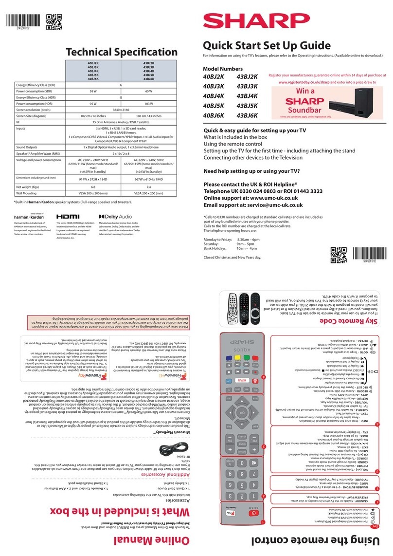 Sharp 43BJ4K Technical manual Sharp 43BJ4K Technical manual