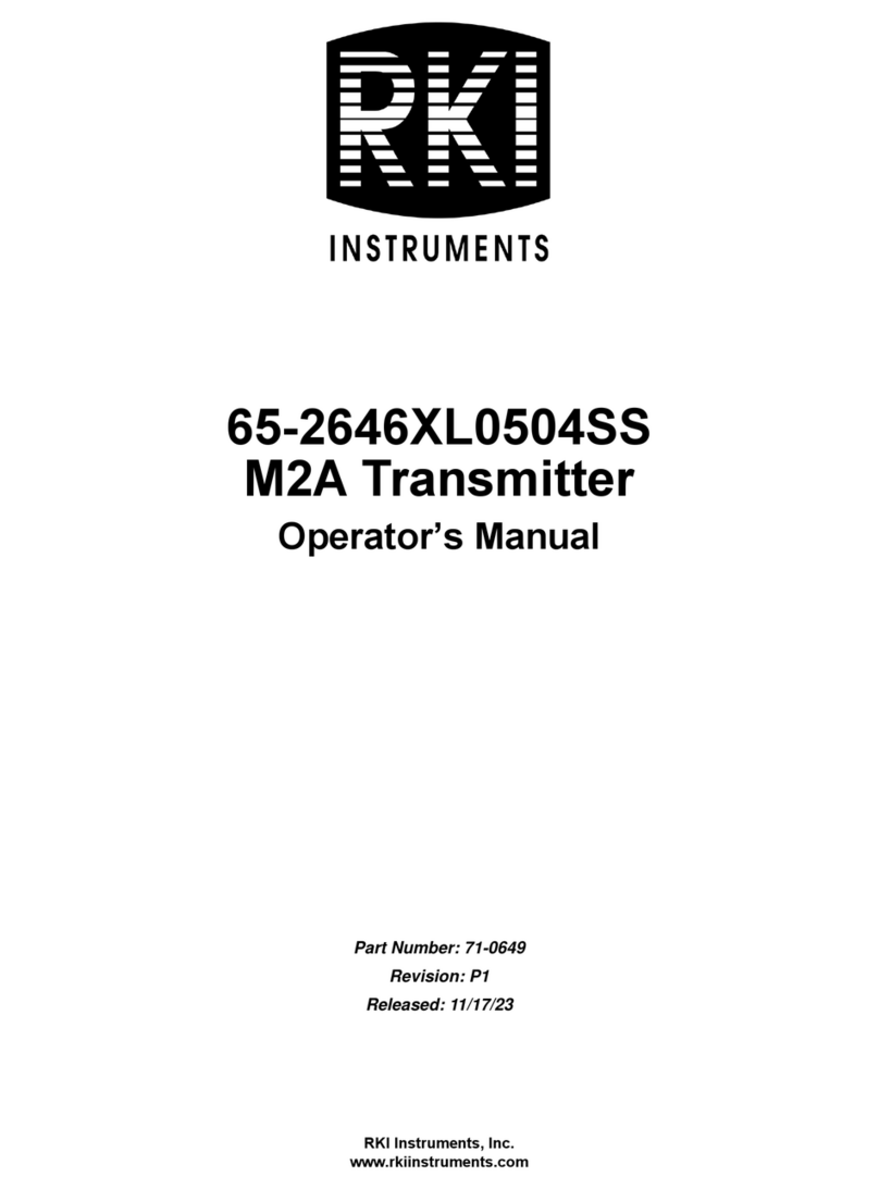 RKI Instruments 65-2646XL0504SS Operator's manual
