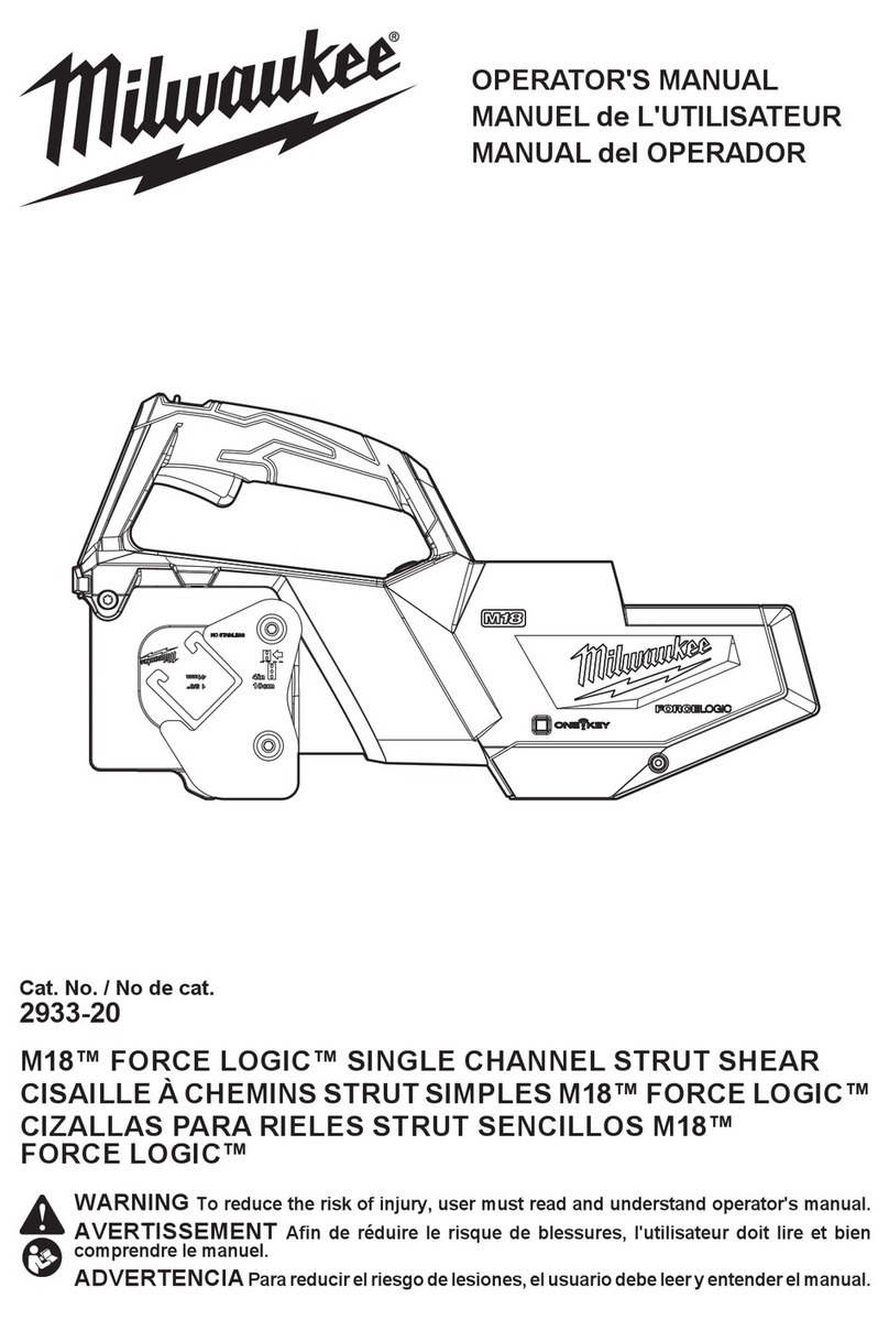 Milwaukee M18 FORCE LOGIC 2933-20 Operator's manual