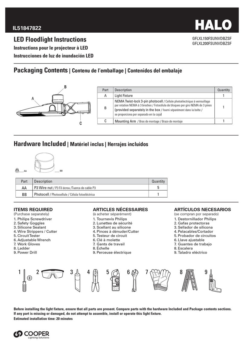 Halo GFLXL150FSUNVDBZSF User manual