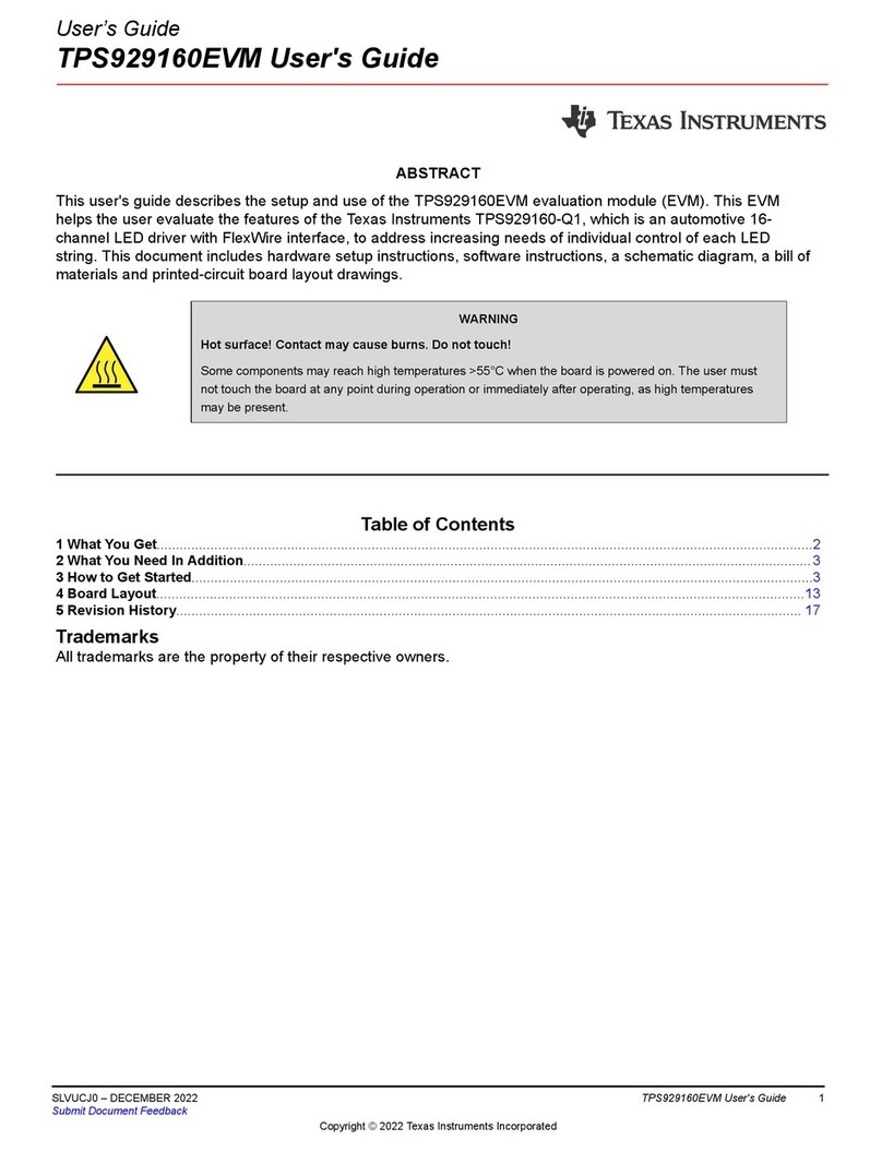 Texas Instruments TPS929160EVM User manual