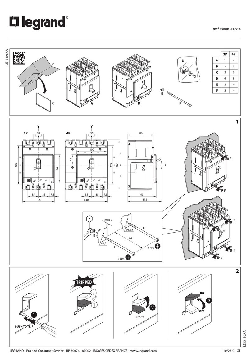 LEGRAND DPX3 250HP ELE S10 User manual