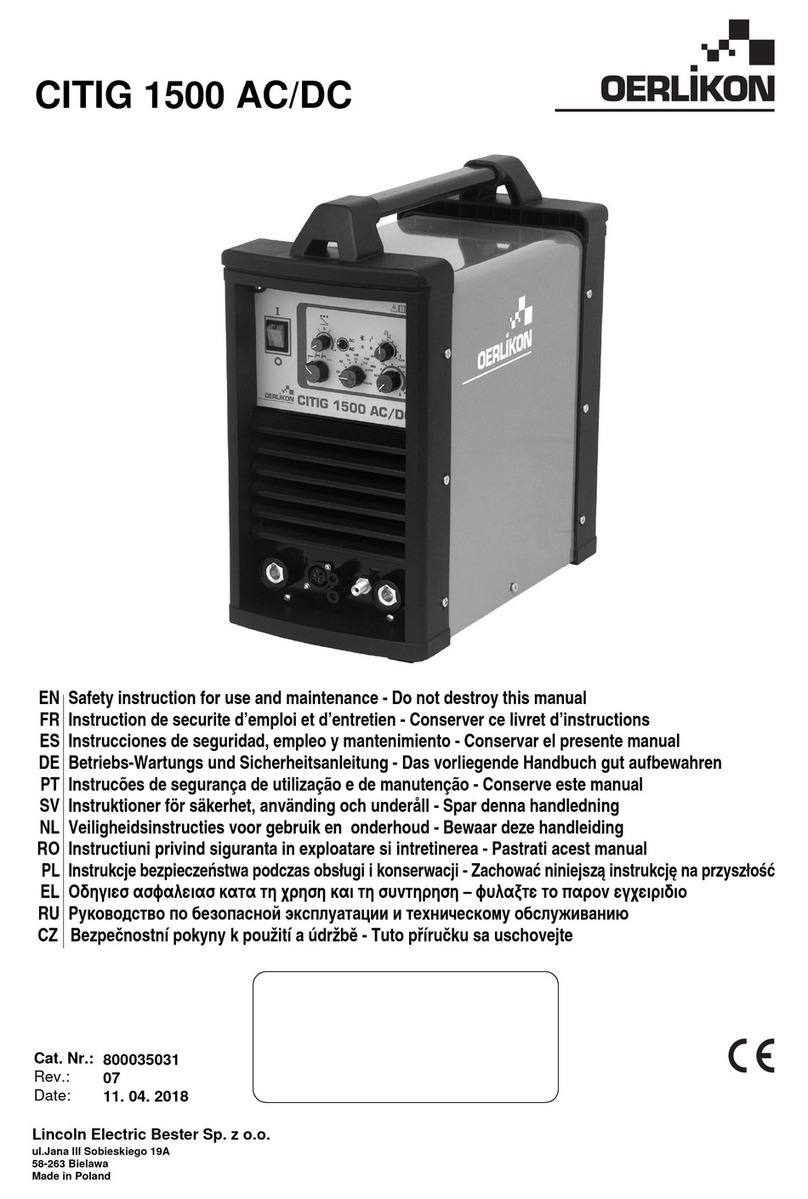 Oerlikon CITIG 1500 AC/DC Mounting instructions