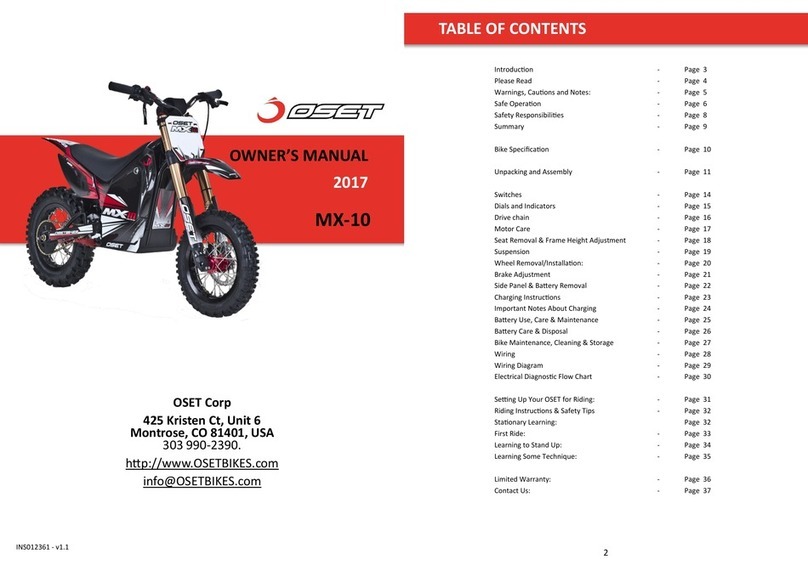 oset MX-10 2017 owner's manual