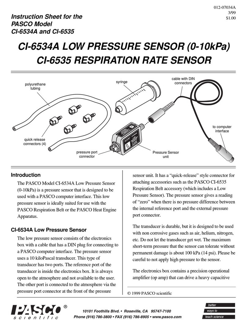 Pasco Scientific CI-6534A instruction sheet