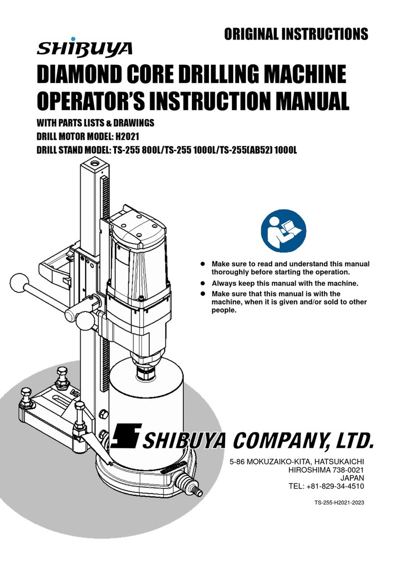 Shibuya H2021 Operator's instruction manual