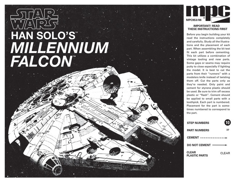 MPC STAR WARS HAN SOLO'S MILLENNIUM FALCON... User manual
