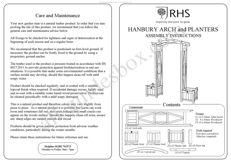 RHS HANBURY ARCH and PLANTERS Assembly instructions