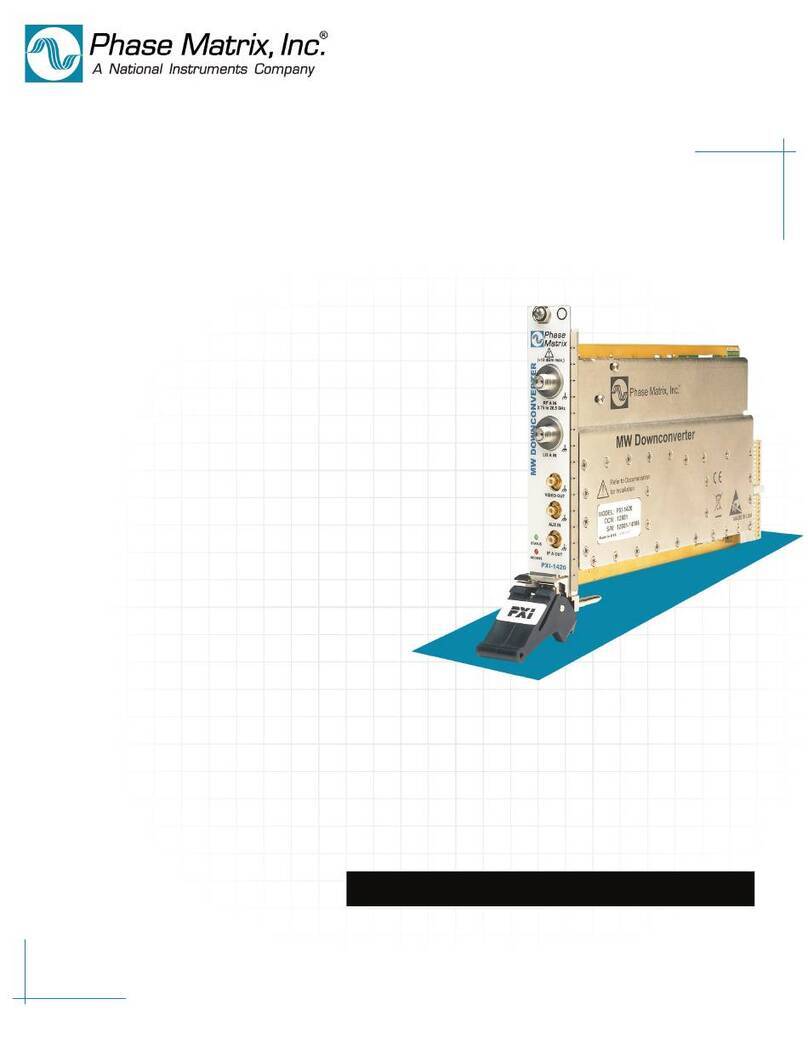 National Instruments Phase Matrix PXI-1420 User manual National Instruments Phase Matrix PXI-1420 User manual