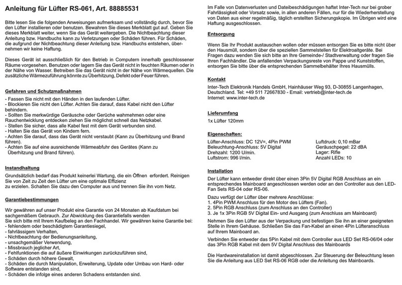 Intertech RS-061 User manual