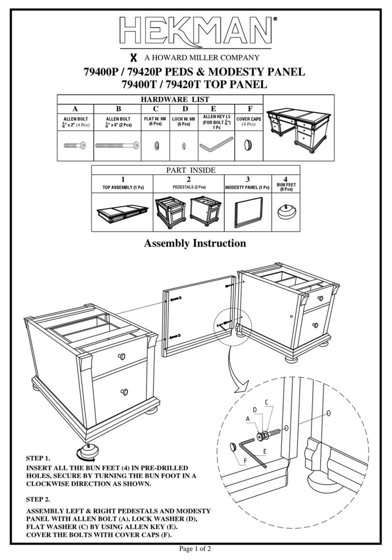 Howard Miller HEKMAN 79400P manual