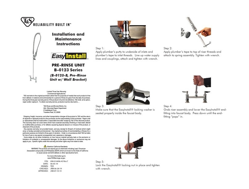 T&S EasyInstall B-0123-B User manual