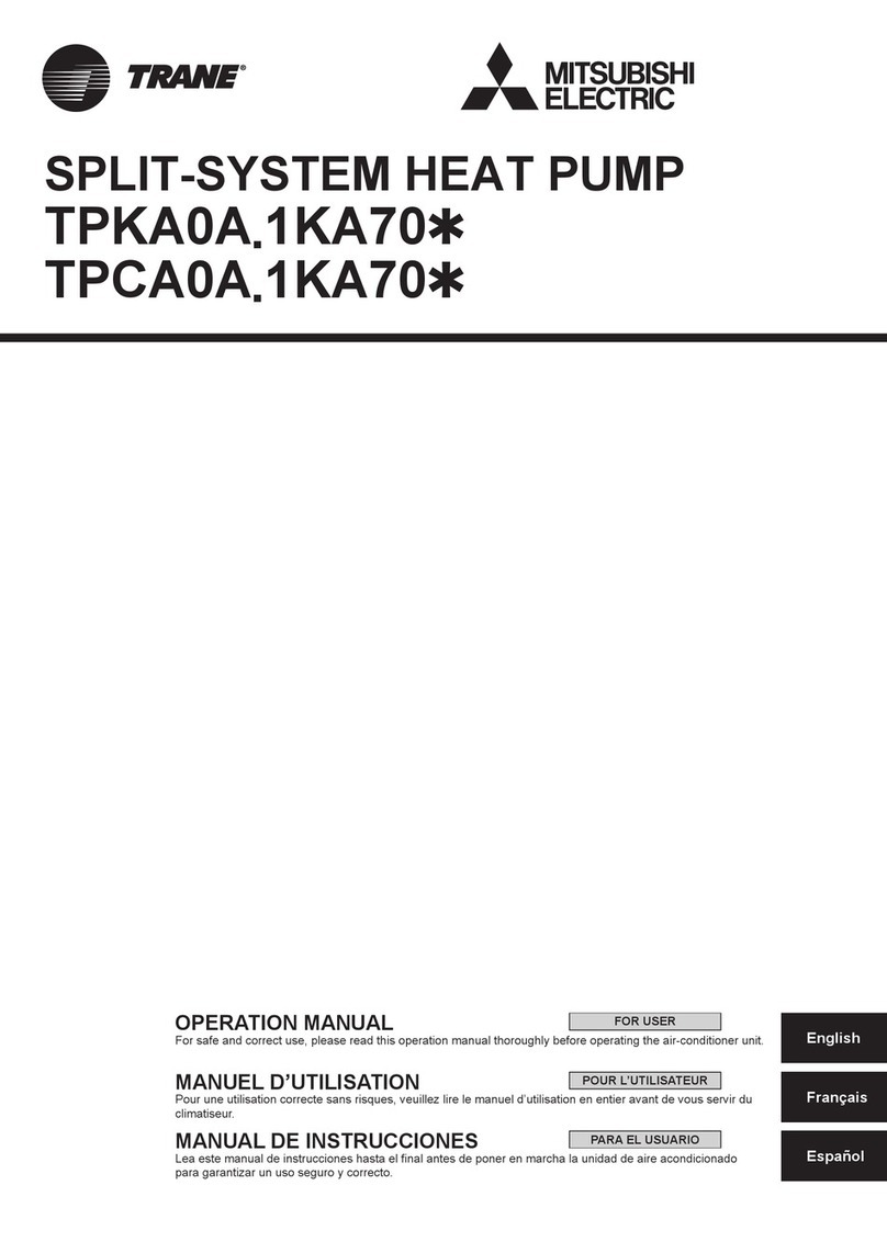 Mitsubishi Electric Trane TPCA0A 1KA70 Series Operation manual Mitsubishi Electric Trane TPCA0A 1KA70 Series Operation manual