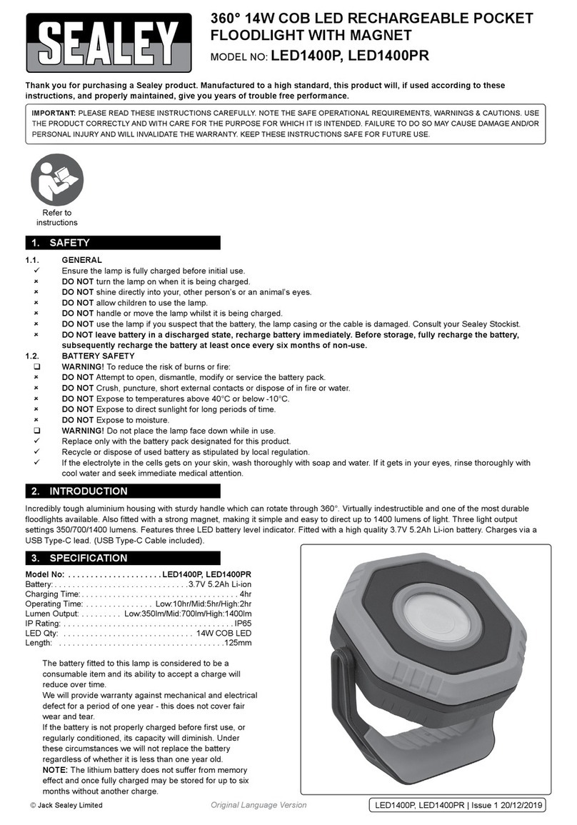 Sealey LED1400P User manual