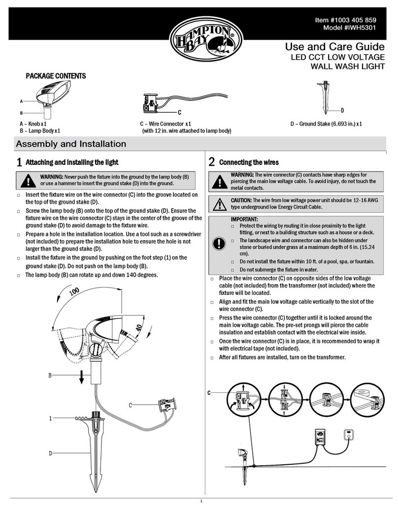 HAMPTON BAY IWH5301 Use and care guide