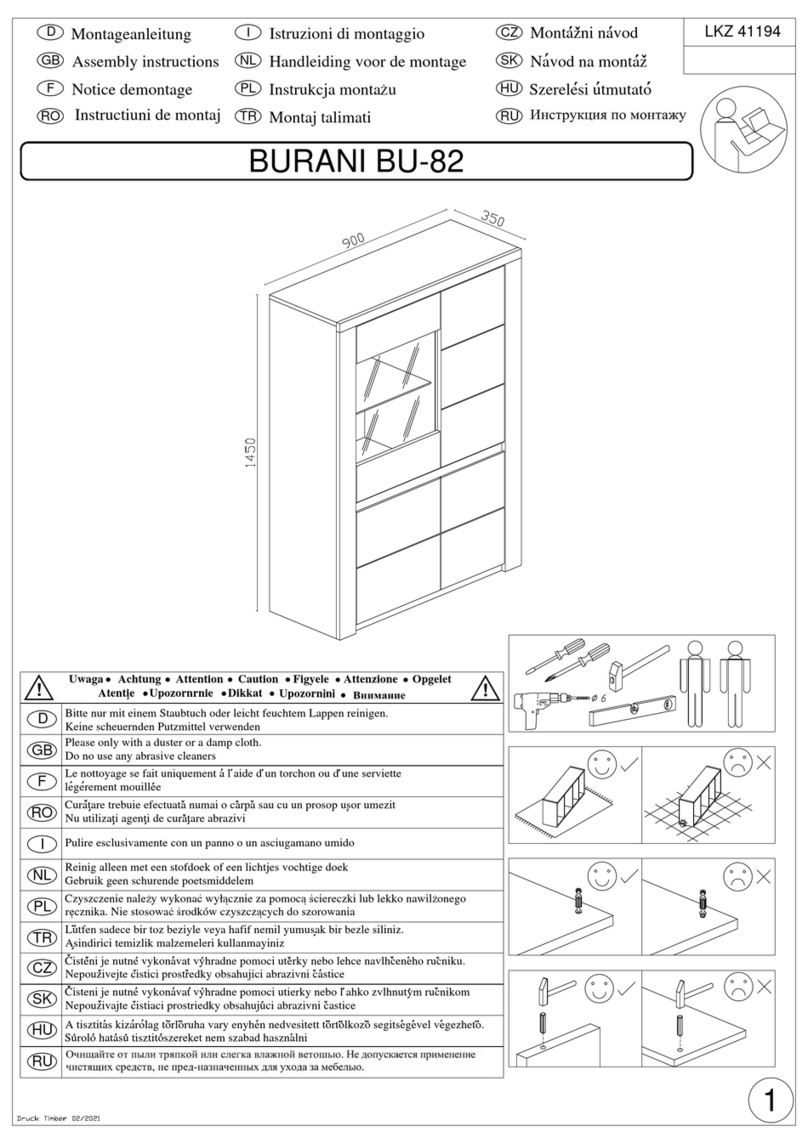 Home affaire BURANI BU-82 Assembly instructions