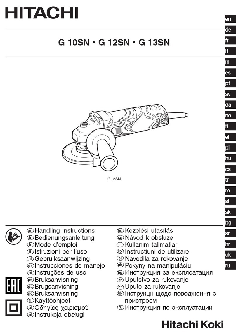 Hitachi Koki G 13SN Handling instructions