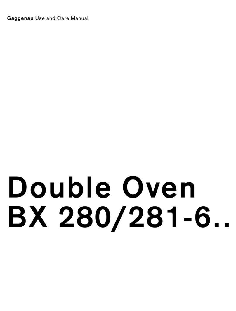 Gaggenau BX 280 6 Series use and care manual