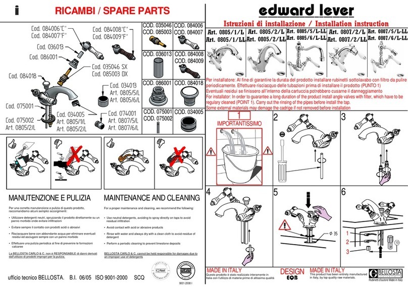 BELLOSTA edward lever 0805/2/L installation instructions BELLOSTA edward lever 0805/2/L installation instructions