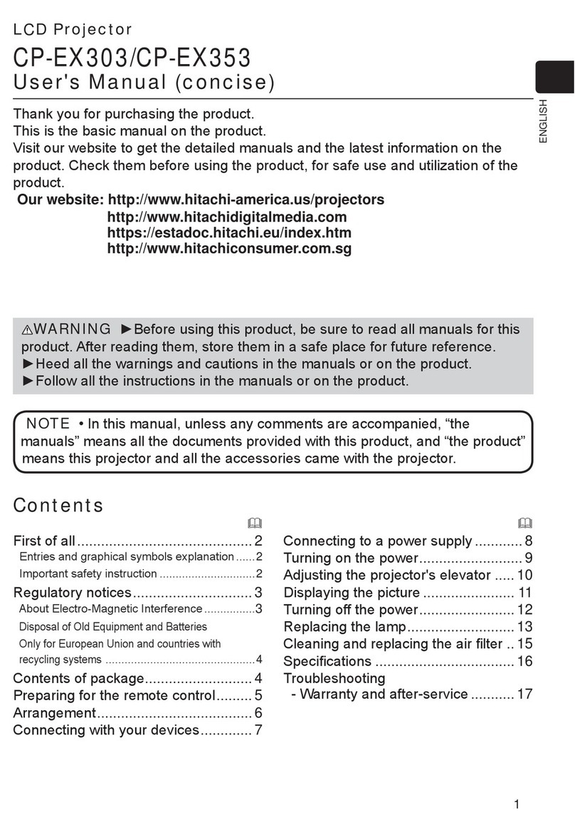Hitachi CP-EX353 user manual
