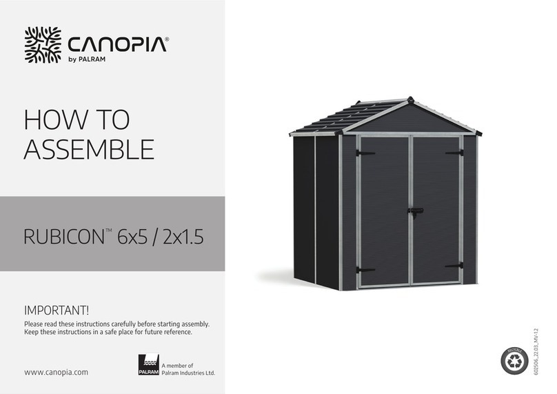 Palram CANOPIA RUBICON 6x5 / 2x1.5 How to assemble