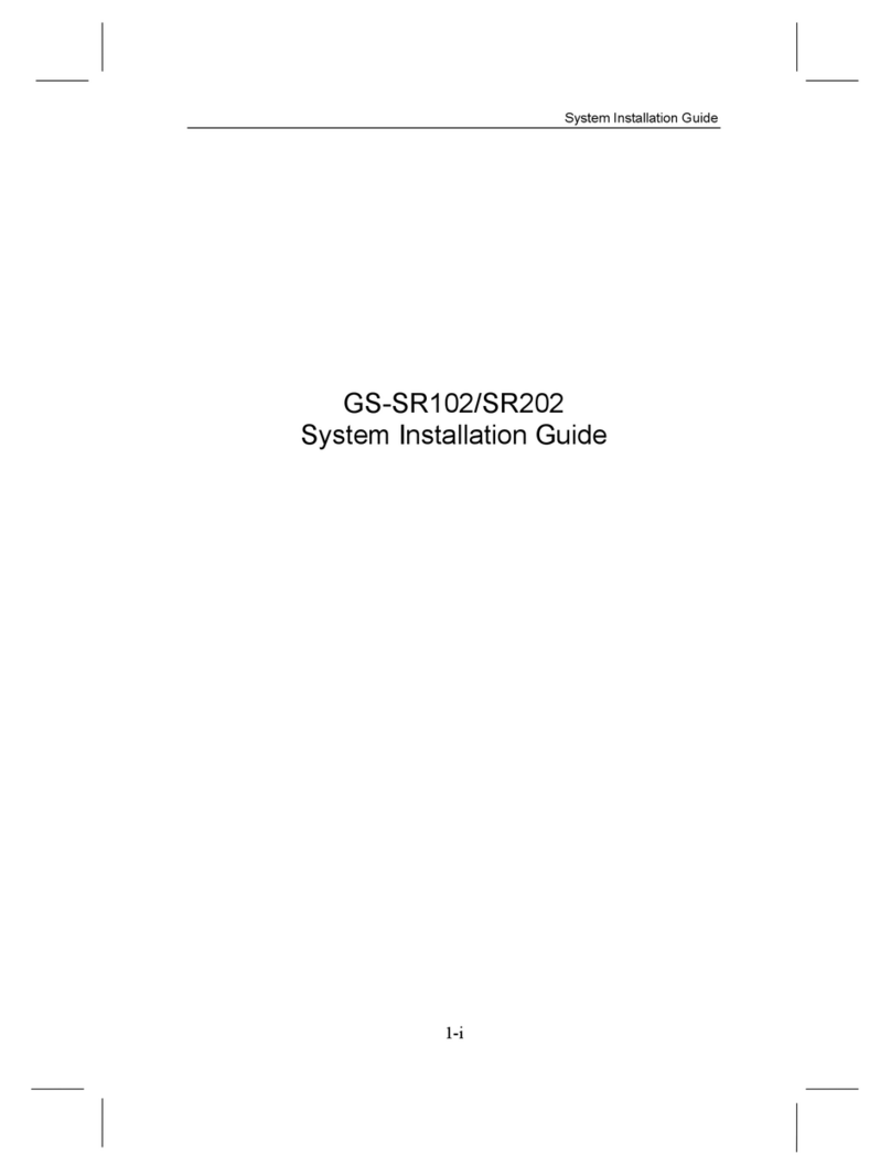 Gigabyte GS-SR102 System installation guide