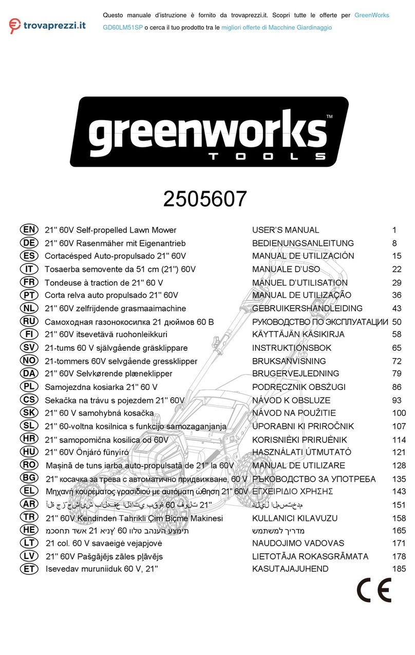 GreenWorks Tools GD60LM51SP user manual