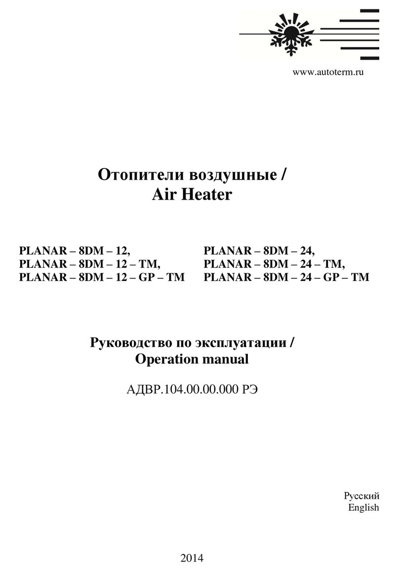 AUTOTERM PLANAR-8DM-12 Operation manual