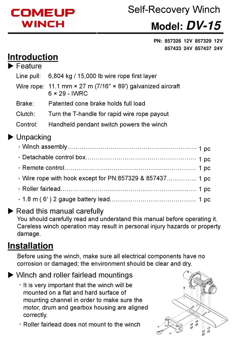 Comeup DV-15 manual