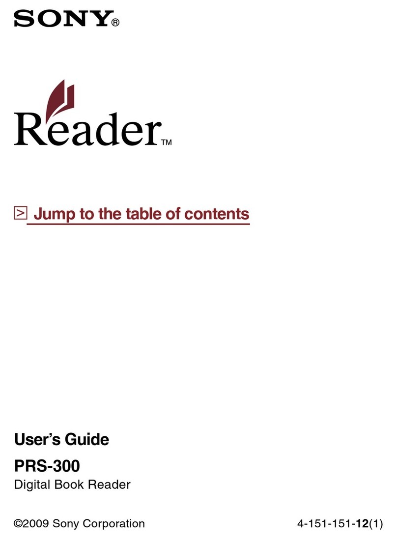 Sony Reader PRS-300 User manual