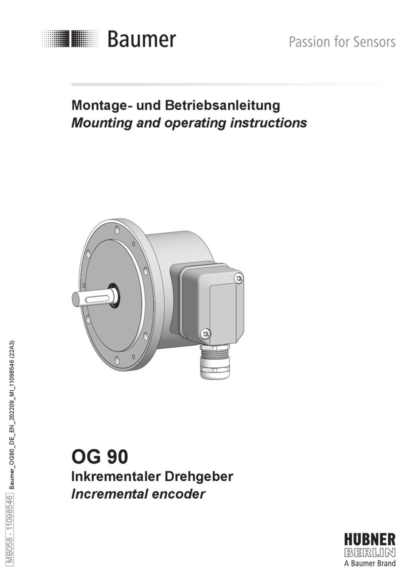 Baumer OG 90 Mounting and operating instructions