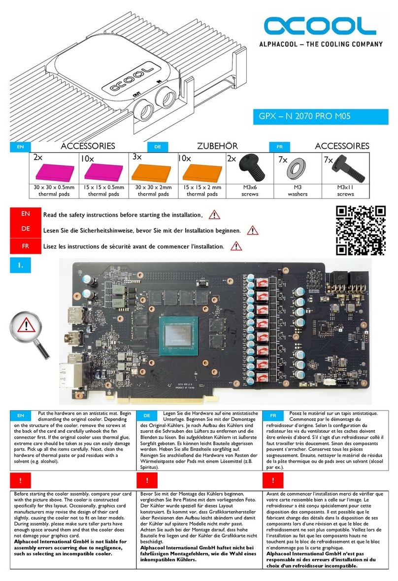 Alphacool GPX-N 2070 PRO M05 User manual